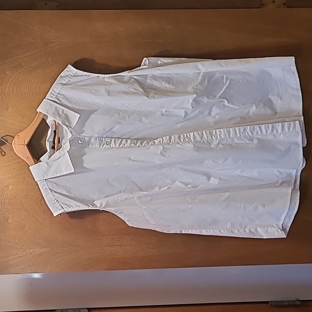 White button down tank top